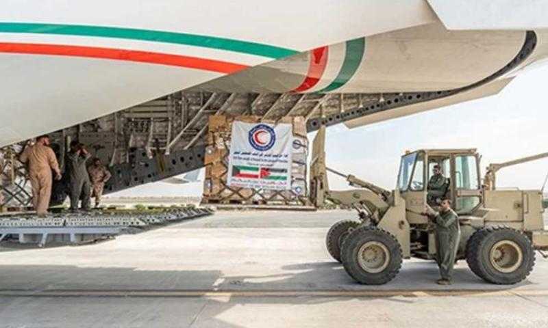 مطار العريش الدولي يستقبل طائرة مساعدات إماراتية لصالح الفلسطينيين بغزة
