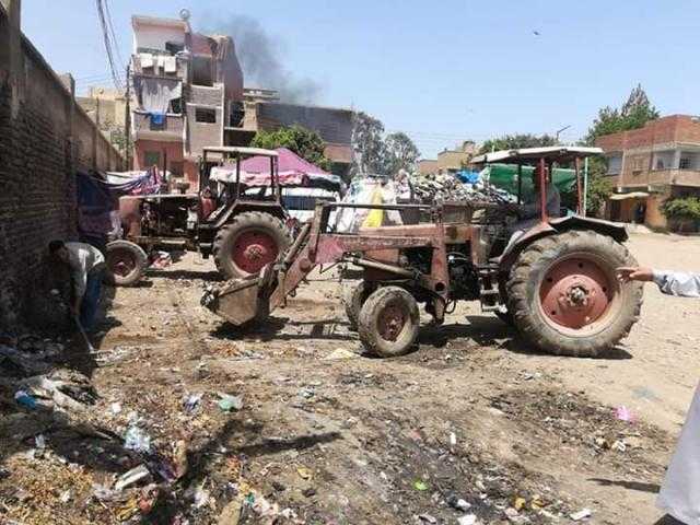 حملة نظافة مكبرة بالقنطره غرب بالإسماعيلية
