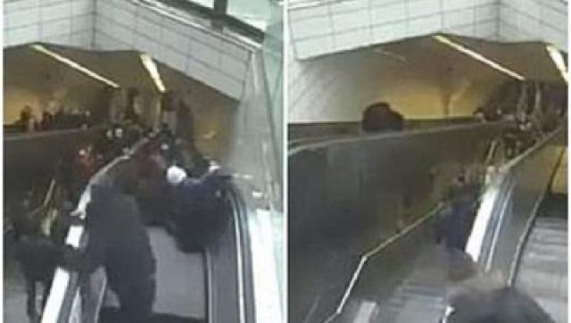  رجل تبتعله حفرة في محطة مترو بتركيا