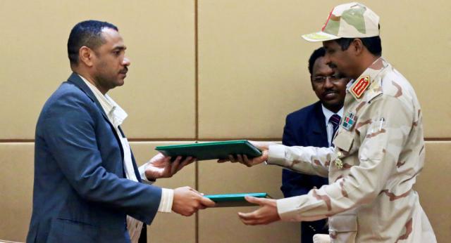 توقيع اتفاق المجلس السيادى السودانى