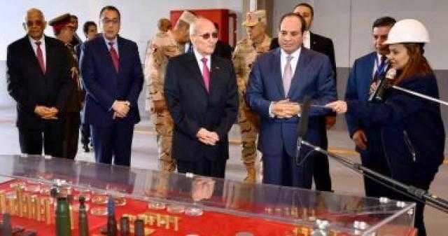 افتتاح الرئيس السيسى مصنع «300 حربى» يتصدر اهتمامات الصحف