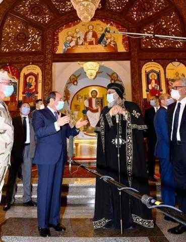 بشائر الخير.. تفاصيل مشاركة الباباتواضروس في جولة الرئيس السيسي بكاتدرائية العذراء (صور)