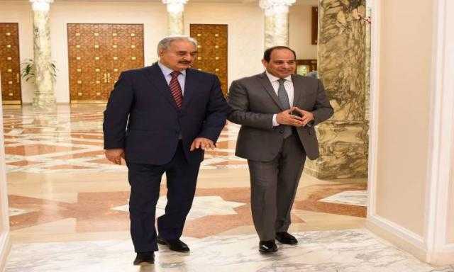 بث مباشر .. مؤتمر صحفى بين الرئيس السيسى وعقيلة صالح وخليفة حفتر