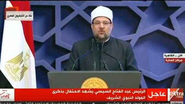 وزير الأوقاف: السيسي يعمل دائمًا على تحسين أحوال الأئمة تشجيعًا لهم