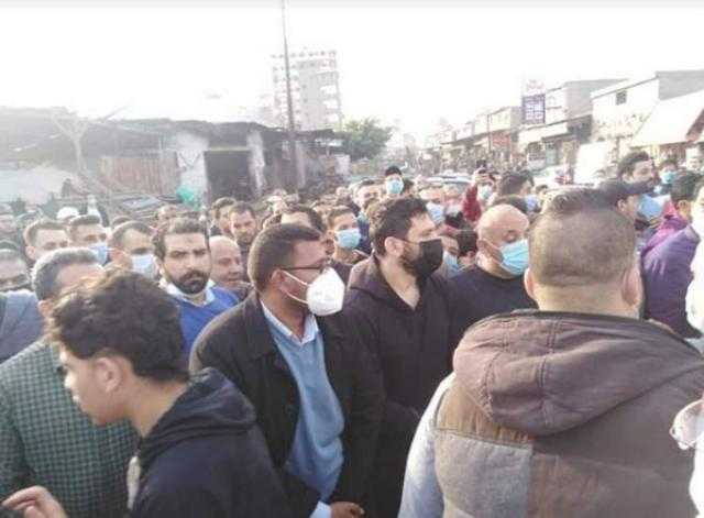 تشييع جثمان والدة الفنان حسن الرداد بدمياط