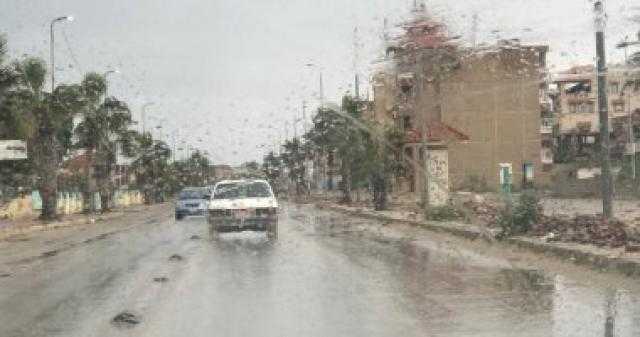 سقوط أمطار غزيرة فى العاصمة الإدارية الجديدة