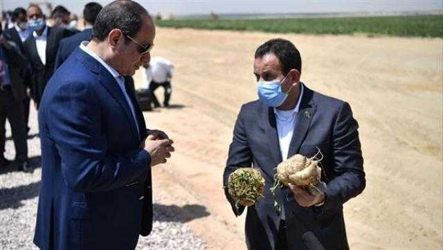 تفاصيل حضور الرئيس السيسي موسم الحصاد بمشروع «مستقبل مصر»