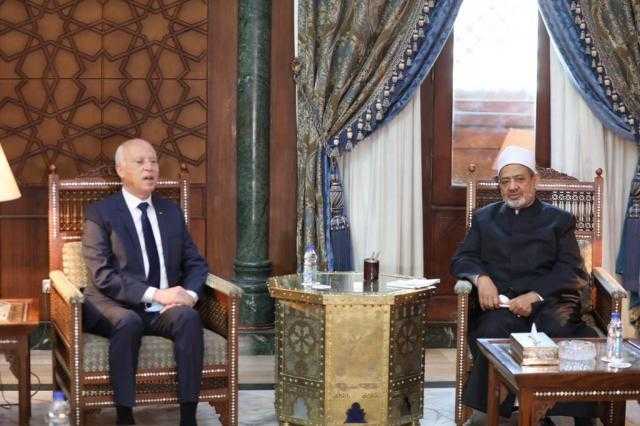 شيخ الأزهر يستقبل الرئيس التونسي ويتفقان على تشكيل لجنة علمية لخدمة الثقافة الإسلامية