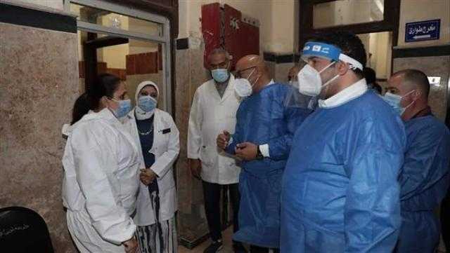 نائب محافظ بني سويف يتفقد مستشفيات الحميات والصدر للاطمئنان على مخزون الأكسجين