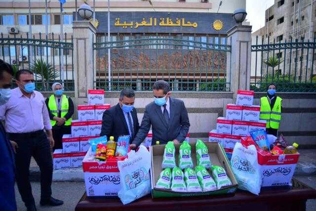 قافلة أبواب الخير تصل الغربية لتوزيع 80 طن مواد غذائية لـ6 آلاف أسرة.. صور