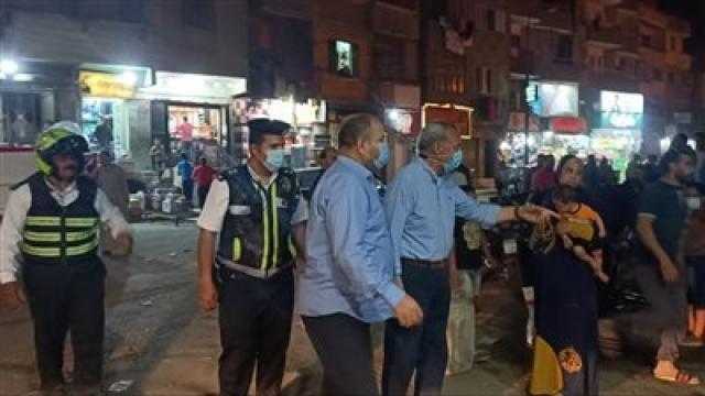 محافظ القليوبية يقود حملة لإزالة الإشغالات والمواقف العشوائية بكفر الجزار