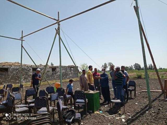 فض 3 سرادقات لإقامة أفراح بكفر الشيخ وتشميع عبارتين بفوه