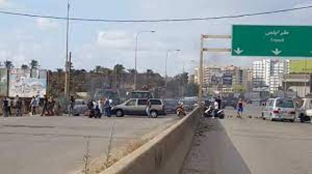 قطع طريق البالما في طرابلس