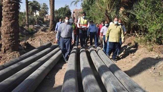 محافظ أسيوط يتفقد أعمال إنشاء محطة رفع الصرف بالتناغة الشرقية