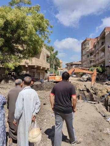 بتوجيهات محافظ كفر الشيخ إصلاح هبوط أرضى ببيلا وحركة تنقلات محدودة 