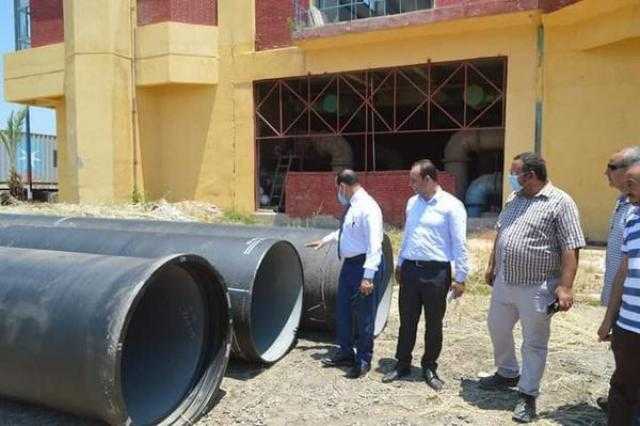 رفع كفاءة الطرق وتغيير خط مياه الشرب بطول 800 متر بمدينة مطوبس بكفر الشيخ