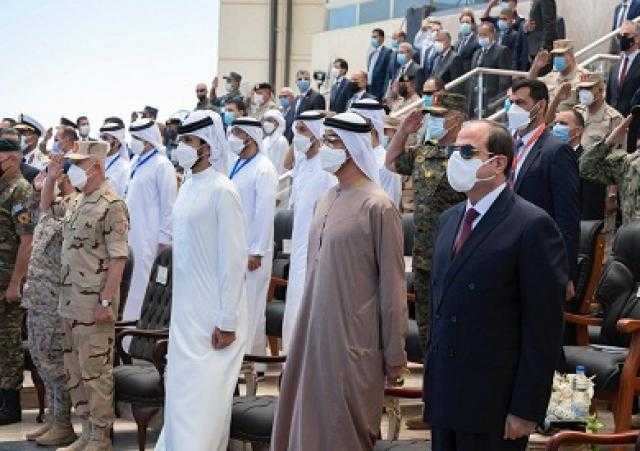 قاعدة 3 يوليو.. محمد بن زايد: مصر بقيادة الرئيس السيسي تشهد إنجازات بارزة