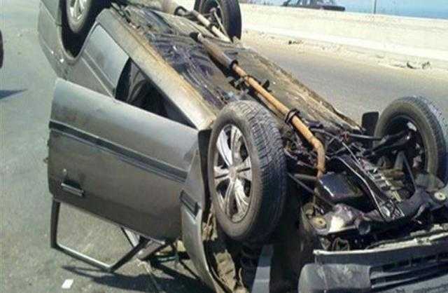 إصابة 10 أشخاص في انقلاب سيارة بالصحراوي الشرقي ببني سويف