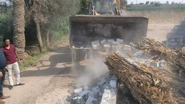 «المنيا».. حملات مكثفة لإزالة التعديات على الأرض الزراعية