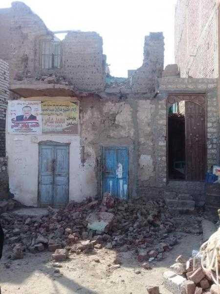 انهيار منزلين متجاورين في قرية بالمنيا دون إصابات