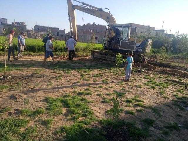 بالصور .. إزالة تعدي على 750 متراً أملاك دولة بقرية بمطوبس كفر الشيخ 