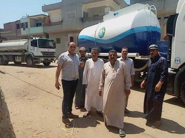 دفع 6 سيارات مياه شرب لـ 3 قرى تابعة لمركز أولاد صقر بالشرقية