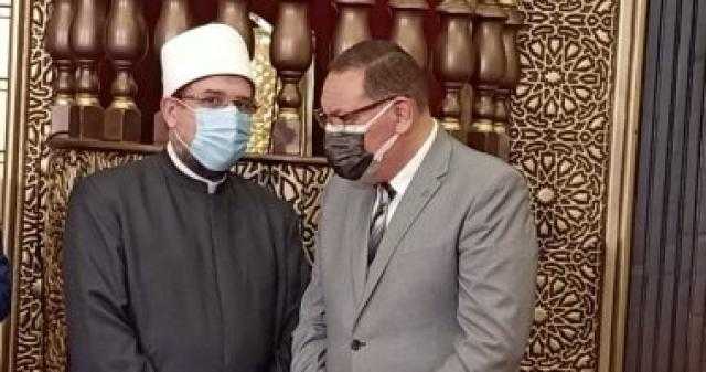 وزير الأوقاف ومفتى الجمهورية ومحافظ الشرقية يفتتحوا مسجد عباد الرحمن في الشرقية