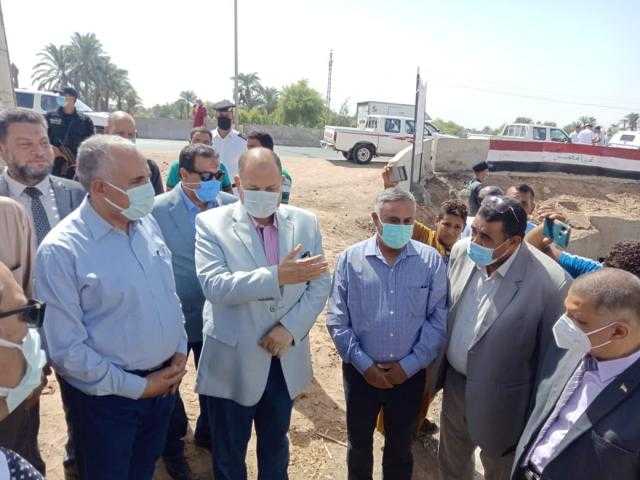 وزير الري ومحافظ أسيوط يتفقدان مشروع تبطين ترعة المجرور الأسيوطي والمعصرة بمركز الفتح