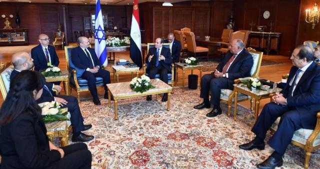 التفاصيل الكاملة للقاء السيسي ورئيس الوزراء الإسرائيلي.. القضية الفلسطينية أبرز الملفات