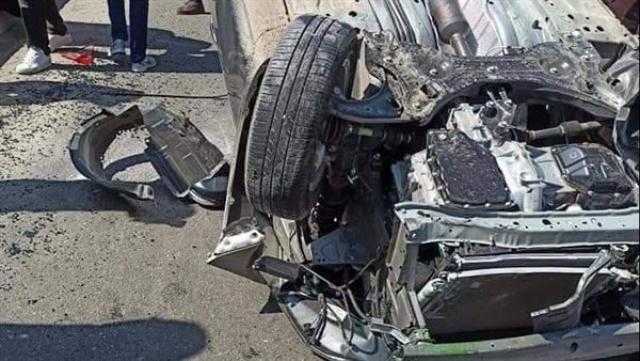 إصابة 3 أشخاص إثر انقلاب سيارة بالدقهلية