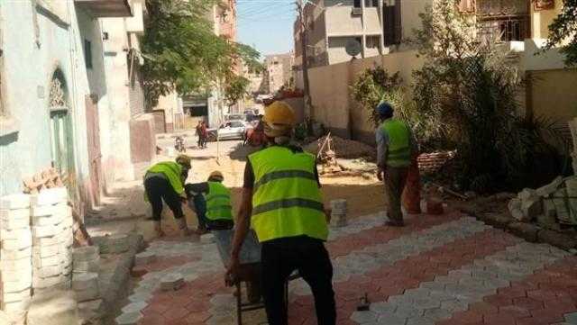 شوارع حي غرب بأسيوط تتزين بـ«الإنترلوك» ضمن خطة المحافظة الشاملة للتطوير والتجميل