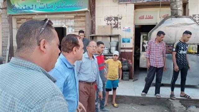 إزالة 110 حالات إشغال طريق ببني سويف