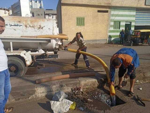 بالصور ..  تطهير وتسليك 9066 بيارة صرف وصفاية أمطار و 209 كيلو خط خفض منسوب بكفر الشيخ