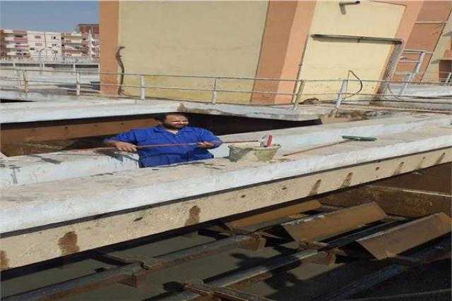غسيل وتطهير مرشحات ومروقات محطات مياه الشرب بمحافظات القناة