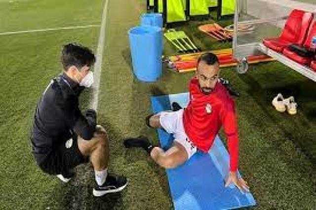 أفشة يشارك في جزء من مران المنتخب استعدادا للأردن