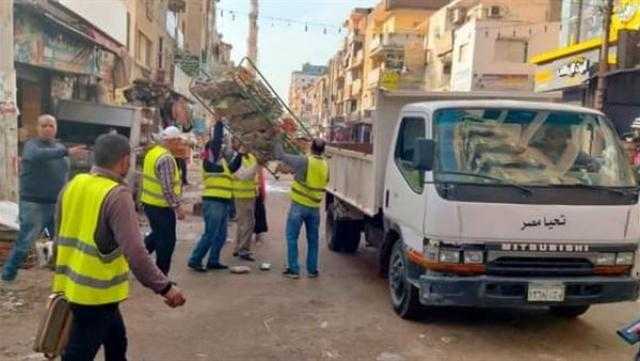 رفع 132 حالة إشغال طريق مخالف في البحيرة