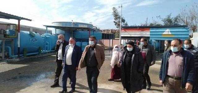 رئيس شركة مياه دمياط يتفقد مشروعات حياة كريمة وعدد من المحطات داخل المحافظة