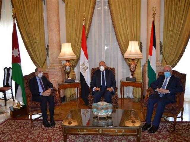وزراء خارجية مصر والأردن وفلسطين يبحثون مستجدات القضية الفلسطينية