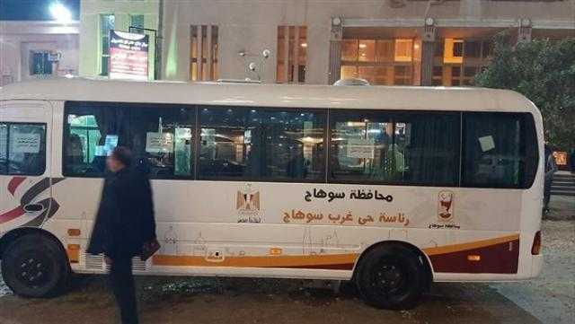 توفير مركبات لنقل المواطنين من محطات السكة الحديد في سوهاج