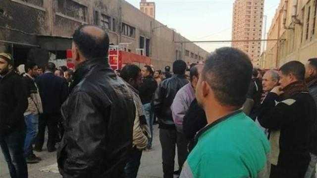 محافظ الغربية يتفقد موقع سقوط سقف أحد العنابر بشركة للغزل والنسيج في المحلة