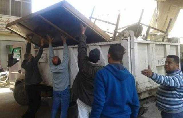 إزالة 161 إشغال طريق من شوارع دمنهور في البحيرة