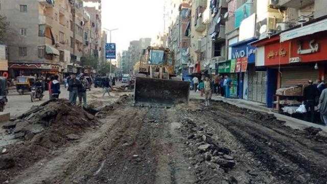 ننشر تفاصيل أعمال رصف وتطوير الشوارع الحيوية في الجيزة