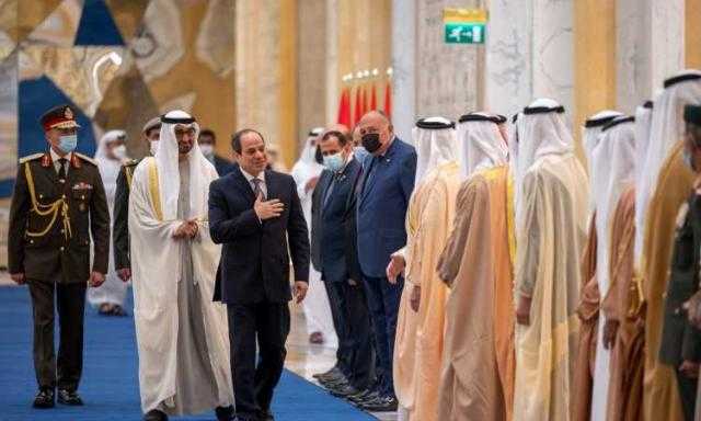 بن زايد: سعدت بالحديث مع أخى الرئيس السيسى حول علاقاتنا المتينة