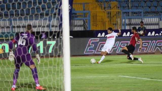 الزمالك يتقدم على سيراميكا كليوباترا بثنائية نظيفة في الشوط الأول