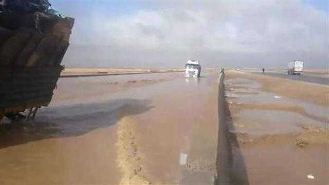 إغلاق طريق الزعفرانة /رأس غارب بسبب الأمطار