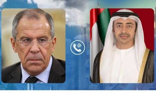 وزيرا خارجية الإمارات وروسيا يبحثان هاتفيا المستجدات الإقليمية والدولية