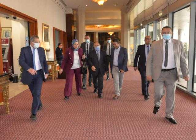 معيط يصل إلى مقر مؤتمر الأهرام الأول للتكنولوجيا المالية