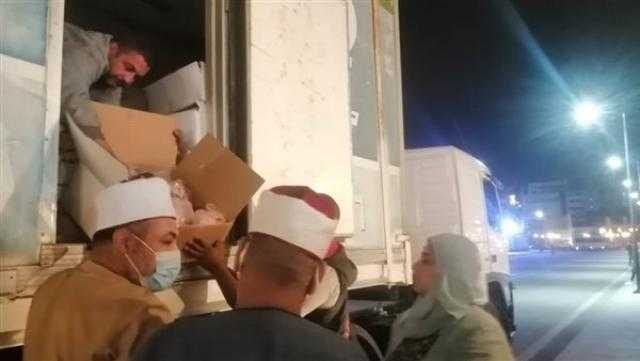 أسوان تستقبل الدفعة الثالثة من لحوم صكوك الطعام بمناسبة رمضان