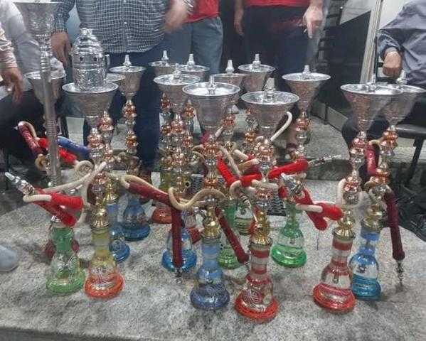 غلق 3 مقاهٍ وكافيهات مخالفة ومصادرة 17 شيشة فى كفرالزيات بالغربية