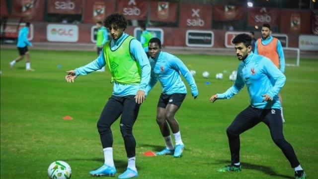 مران الأهلي| محمد هاني يشارك في جانب من المران الجماعي